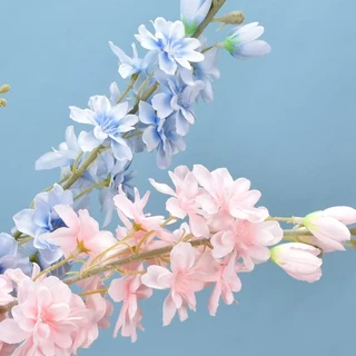 ดอกไม้ประดิษฐ์ ส้อม 2 ชิ้น delphinium flocking delphinth ขนาดใหญ่ ผักตบชวาสีฟ้า คู่มือแต่งงาน ตกแต่งงานแต่งงาน ตกแต่งบ้าน การจัดดอกไม้ ตกแต่งสวน