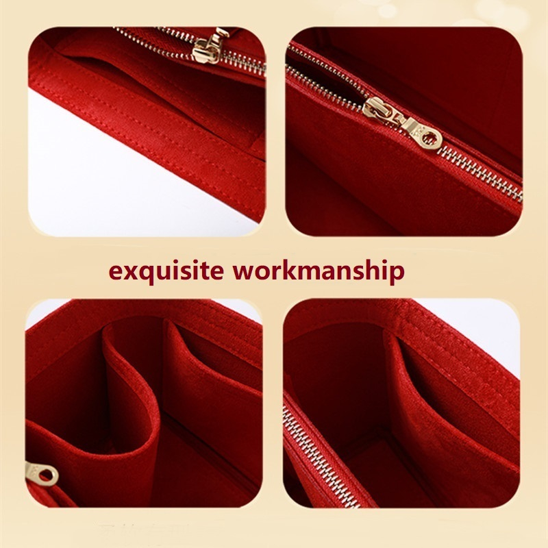 กระเป๋าด้านในหนังนิ่มสําหรับ lv all in bb bucket bag insert