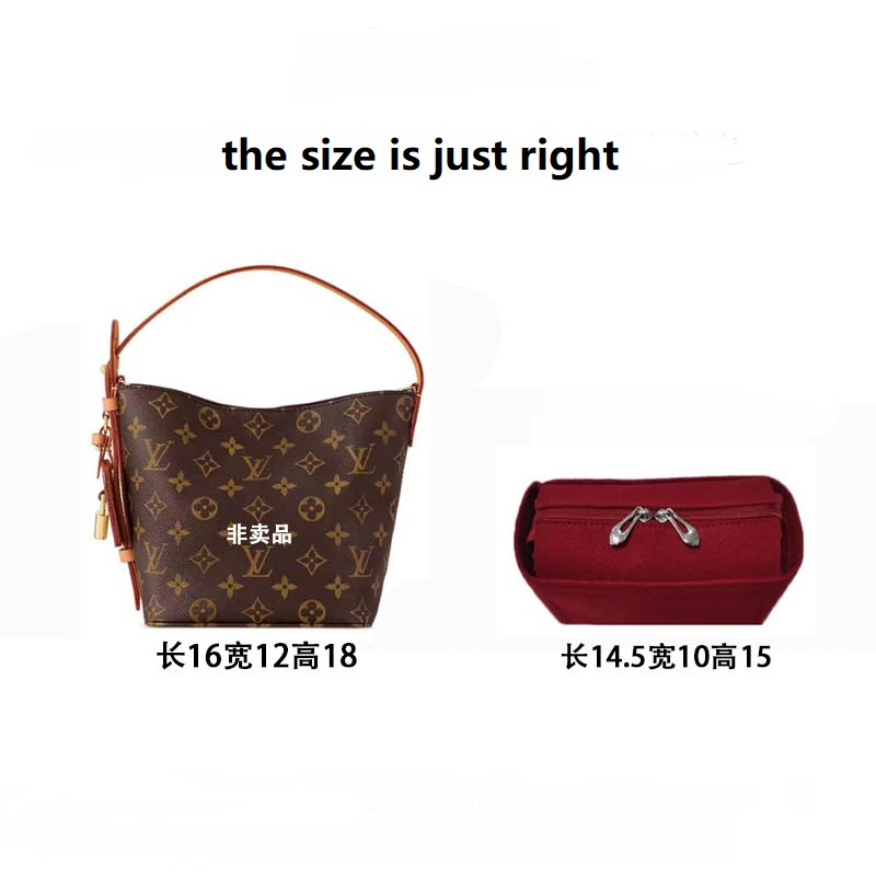 กระเป๋าด้านในหนังนิ่มสําหรับ lv all in bb bucket bag insert