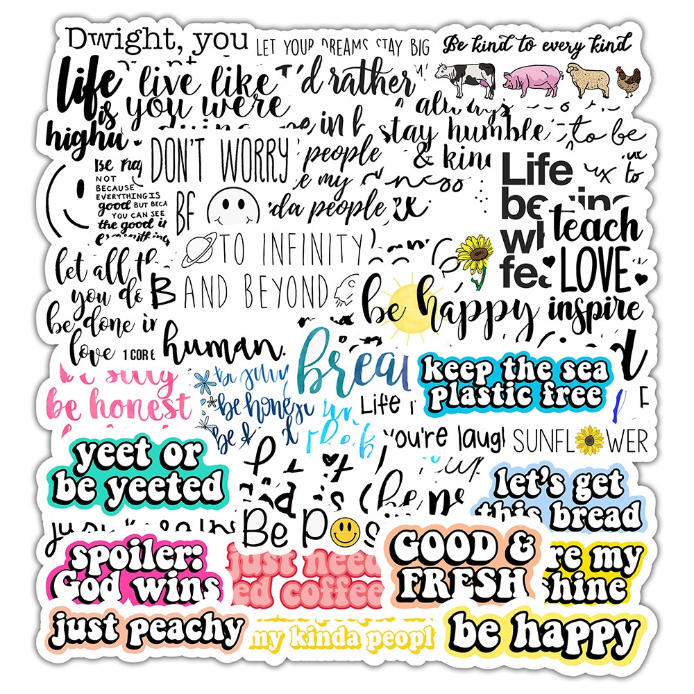 ประโยคสั้นภาษาอังกฤษที่น่าสนใจ 50 ชิ้น, พระse และ Maxims Grafitti สติ๊กเกอร์กันน้ํา