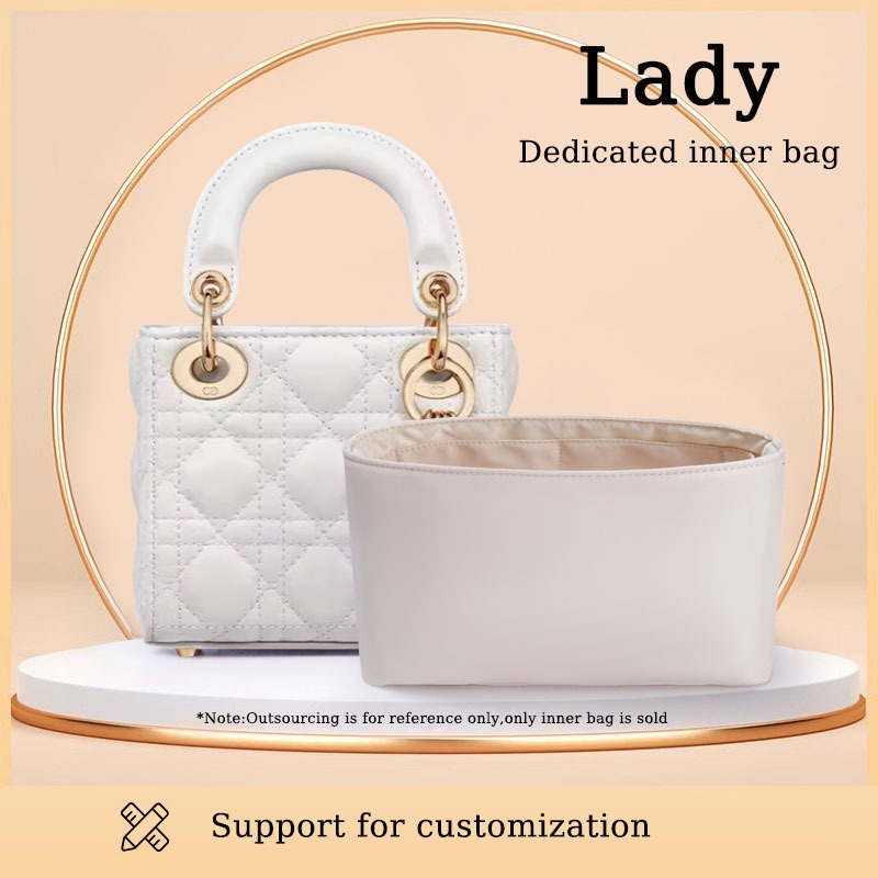 เหมาะสําหรับ Dior Lady 3 Grid/4 Grid/5 Grid/7 Grid Liner Bag Nylon Twill Nylon Satin Bag In-Bag Wate