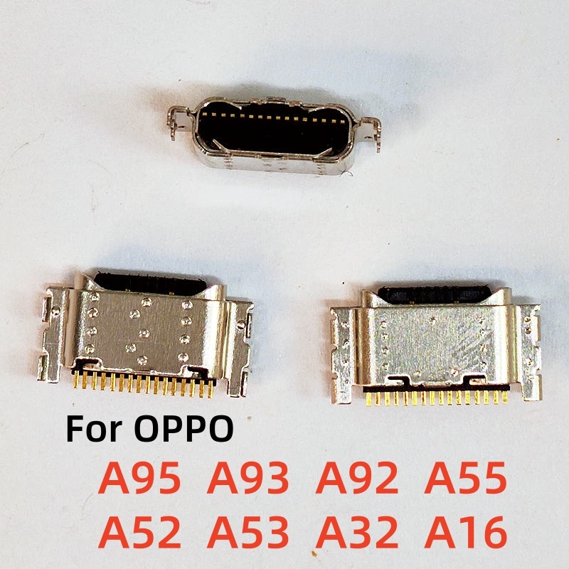 5-50pcs สําหรับ OPPO A95 A93 A92 A55 A52 A53 A32 A16 USB ชาร์จพอร์ต Dock Plug Charger Connector ซ็อกเก็ตซ่อมอะไหล่