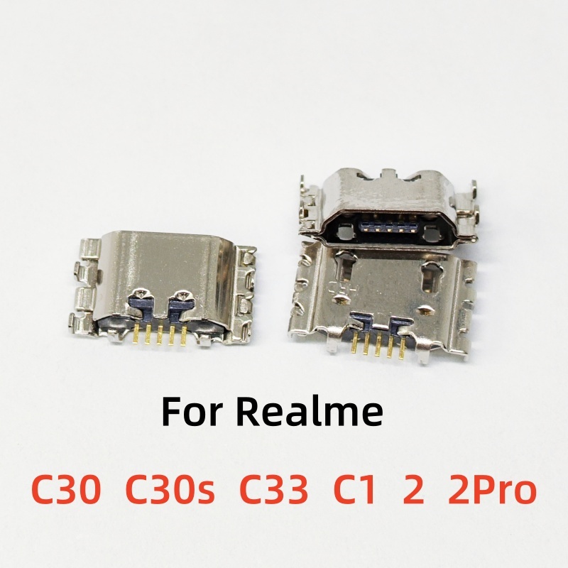 10-100 ชิ้น Usb ชาร์จ Dock พอร์ต Charger Connector ปลั๊กสําหรับ Realme C30 C30s C33 C1 2 2Pro อะไหล่