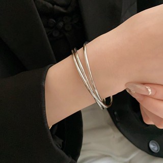 เดรเจว เงินโลหะผิดปกติเรขาคณิตปรับสร้อยข้อมือแฟชั่นผู้หญิงออ…