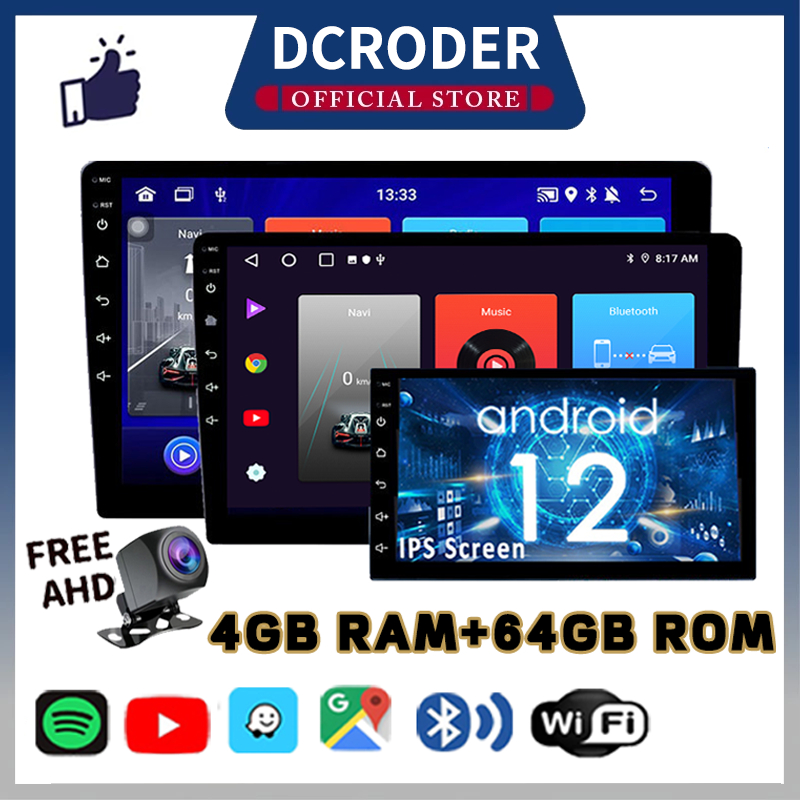 🔥ระบบทำความเย็น🔥จอแอนดรอยด์ติดรถยนต์ [4G+32G Ips] วิทยุติดรถยนต์ แอนดรอยด์ 12 เครื่องเล่นวิทยุ FM GP