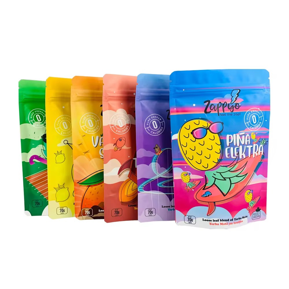 ที่กําหนดเองพิมพ์ความร้อนซีลพลาสติกซิปล็อคกลิ่นหลักฐานยืนขึ้นปกกระเป๋าบรรจุภัณฑ์กระเป๋า mylar