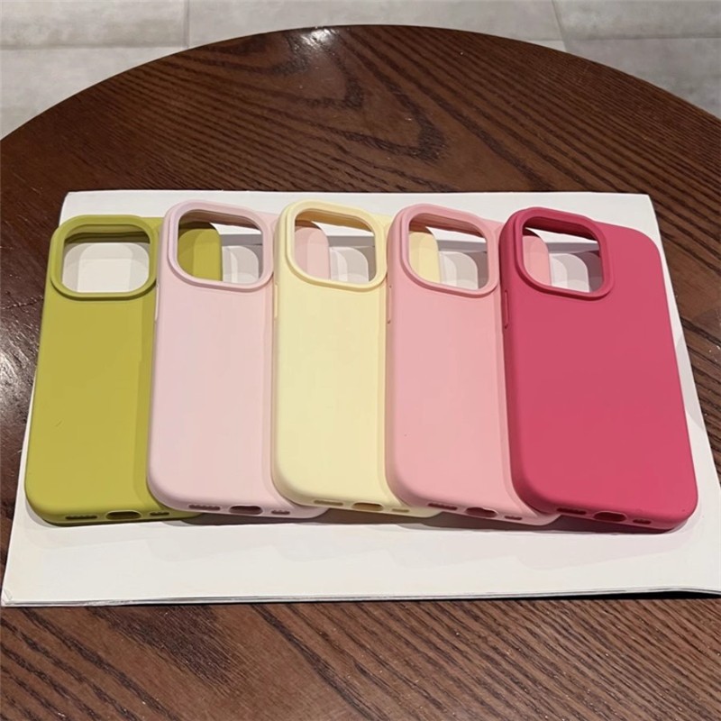 สีขาว/กุหลาบสีชมพูซิลิโคนเหลวกรณีสําหรับ ไอโฟน 16 มือโปร สูงสุด 15 14 13 12 11 มือโปร สูงสุด ของเหลวกรณีป้องกันการตกป้องกันปลอกอ่อนฝา