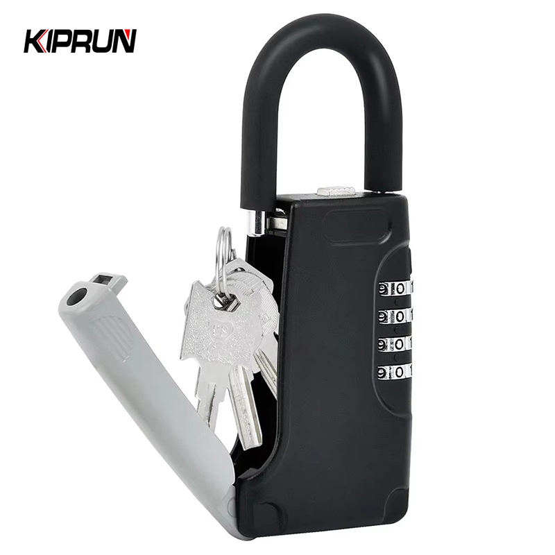 คิปรัน กล่องล็อคกุญแจ,โลหะ Weatherproof Wall Mount Key Safe กล่อง,4 หลักผสม Key Storage ล็อคกล่อง,ถือ 5 ปุ่มสําหรับในร่มและกลางแจ้ง