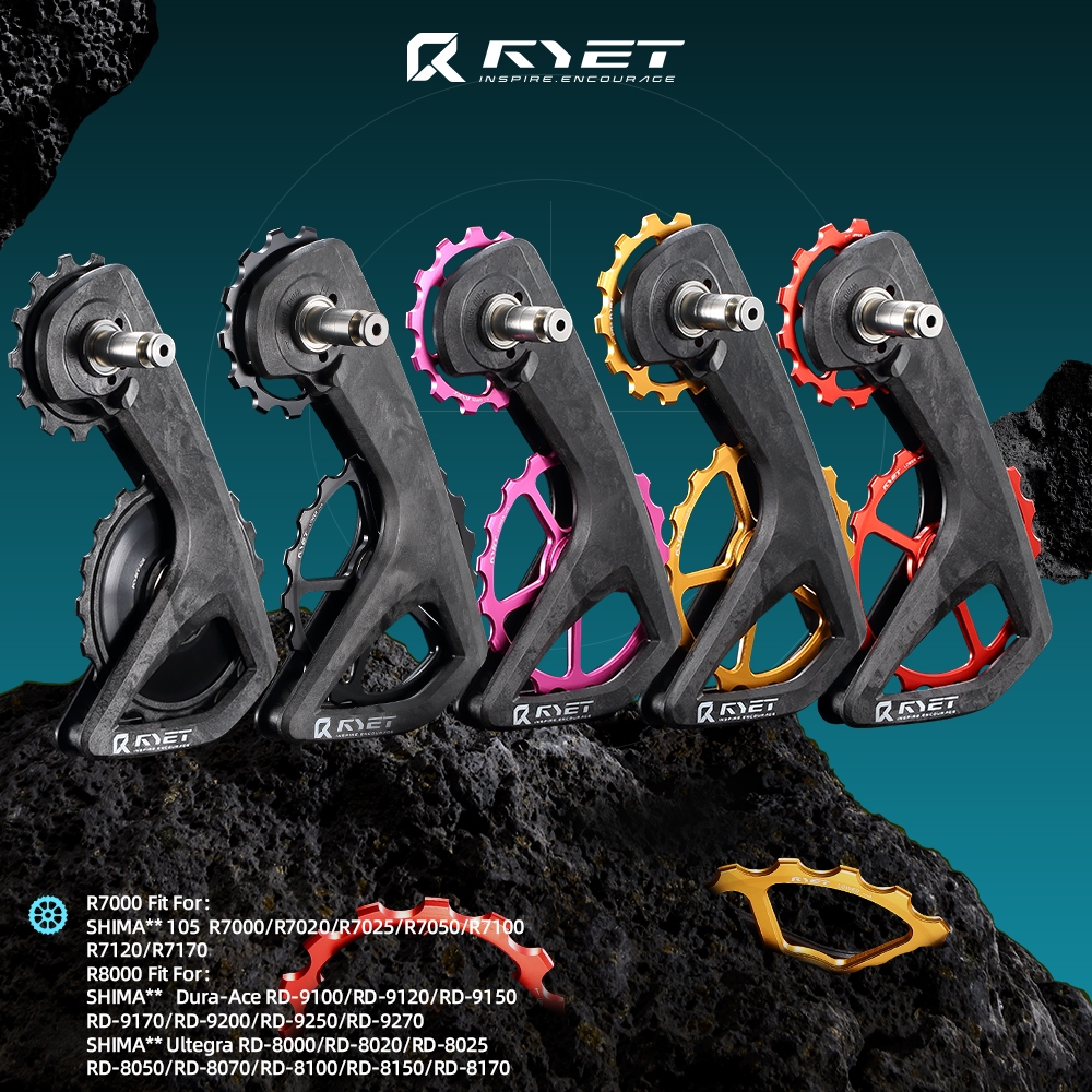 RYET RS เซรามิคด้านหลัง Derailleur Pulley ระบบล้อ 13T-19T ขนาดใหญ่รอกล้อสําหรับ R7000 R7020 R8150 R9250 จักรยานอะไหล่