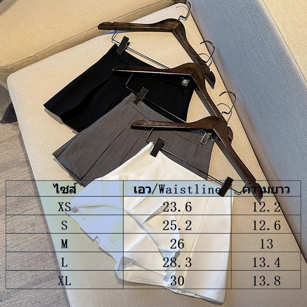 กระโปรงเทนนิ เอวสูง Tennis Skirt กระโปรงกางเกงพรีทสั้น กระโปรงกางเกงเทนนิส Y2K เทนนิส ดีไซน์แนวเกาหลี พร้อมส่ง - รูปที่ 7