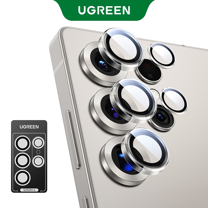 Ugreen ตัวป้องกันเลนส์กล้องสําหรับ Samsung Galaxy S25 Ultra กระจกเลนส์เต็ม Corning Glass AR Ultra HD