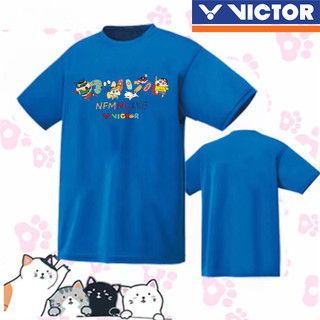 วิคเตอร์ แบดมินตันเสื้อแห้งเร็วแบดมินตันเสื้อผ้าสําหรับผู้ชายผู้หญิงทีมแขนสั้นเสื้อยืดวัฒนธรรมเสื้อชุดกีฬาเสื้อ วิคเตอร์