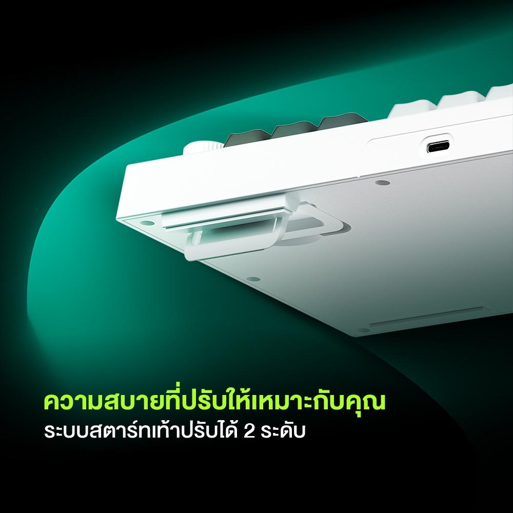 คีย์บอร์ดเกมมิ่งแบบมีสาย Machenike K1 ที่มีเค้าโครง 98 ปุ่ม พร้อมไฟแบ็คไลท์ RGB คีย์บอร์ดไร้เสียงพร้อมปุ่มหมุนและแป้นตัวเลข (คีย์บอร์ดภาษาไทย) รูปที่ 6