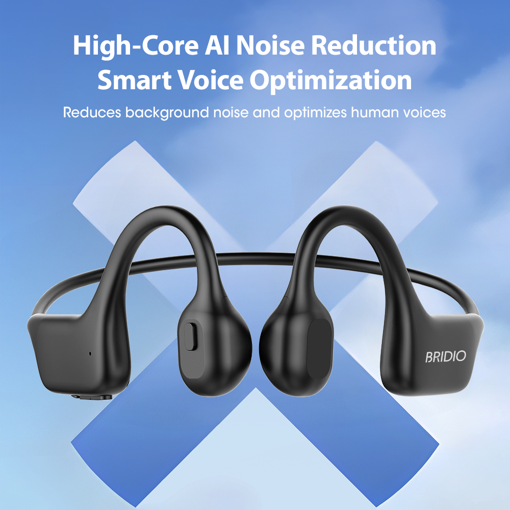 Bridio DG08 IPX5 Bone Conduction หูฟังไร้สายบลูทูธกันน้ํารองรับการโทรด้วยเสียงว่ายน้ํากีฬา