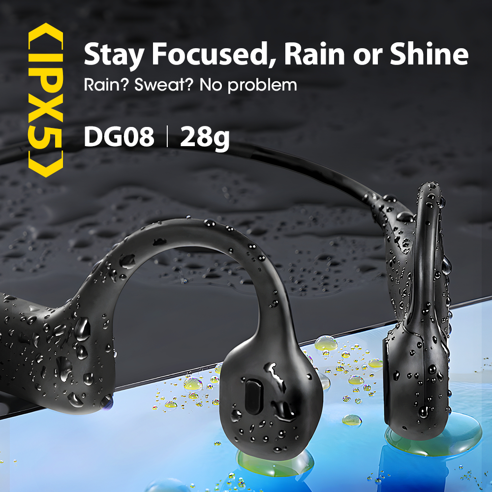 Bridio DG08 IPX5 Bone Conduction หูฟังไร้สายบลูทูธกันน้ํารองรับการโทรด้วยเสียงว่ายน้ํากีฬา