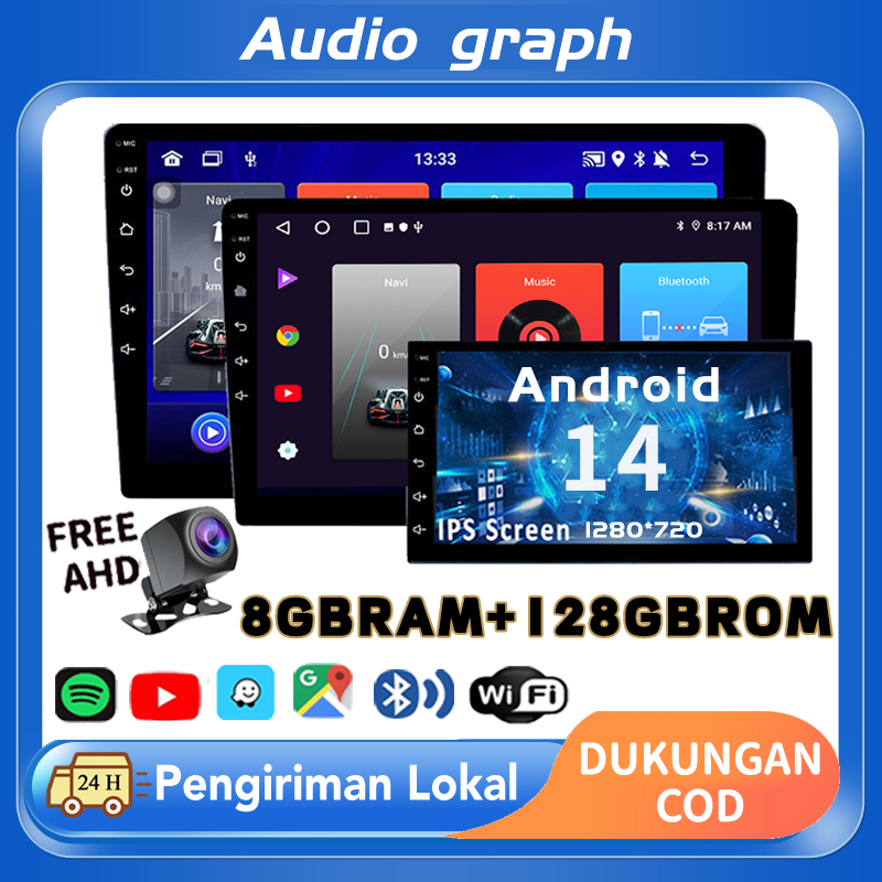 จอ android รถยนต์【8G+64G Ips1280*720】 จอ แอนด์ดรอย 9 นิ้ว จอแอนดรอยด์ติดรถยนต์14 เครื่องเล่นวิทยุ FM