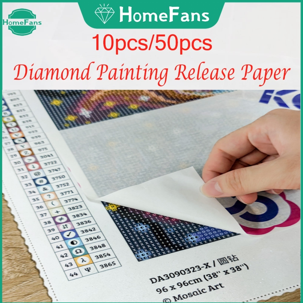 【HF】กระดาษปักครอสสติตช์ รูปเพชร DIY 10 ชิ้น 50 ชิ้น พร้อมส่ง