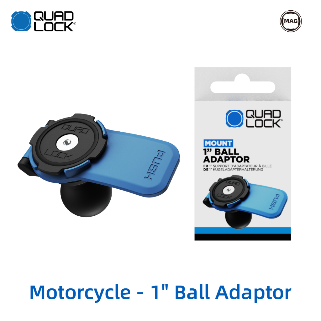 Quad Lock Motorcycle-1" Ball Adaptor Mount Quad Lock ที่วางโทรศัพท์