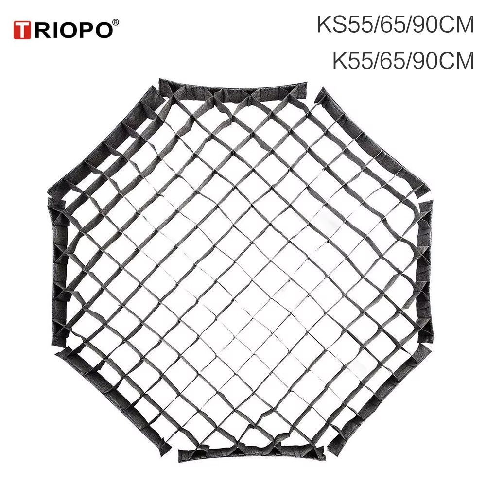 Triopo 55 ซม. 65 ซม. 90 ซม. 120 ซม. ตารางรังผึ้งสําหรับ TRIOPO ซอฟท์บ็อกซ์แบบพับได้ Octagon ร่มกล่องอ่อน (เฉพาะกริด)