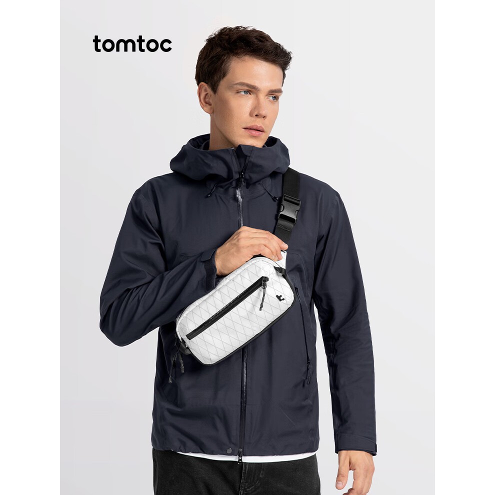 TOMTOC ประสิทธิภาพสูงน้ําหนักเบากระเป๋าหน้าอก T35 Anti-Theft แปรงผู้ชาย Cross-Body กระเป๋าไหล่กระเป๋