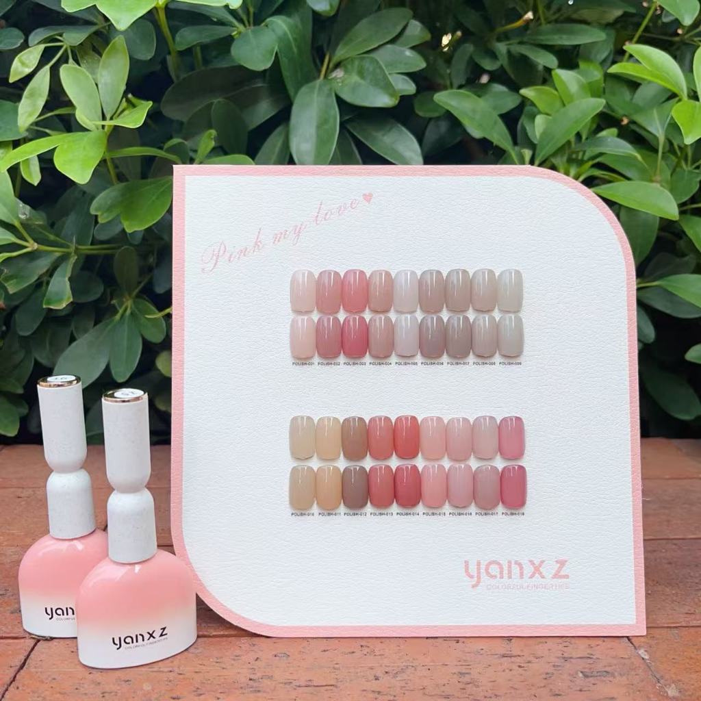 พร้อมส่ง สีเจลไซรัป YANXZ 18 สี  ฟรีชุดชาร์จชาร์จ เนื้อสวยละมุนค่ะ ไม่บางจนเกินไปทาง่ายและสวยมากค่ะ โทนพาสเทล สีไซรัปเจลลี่