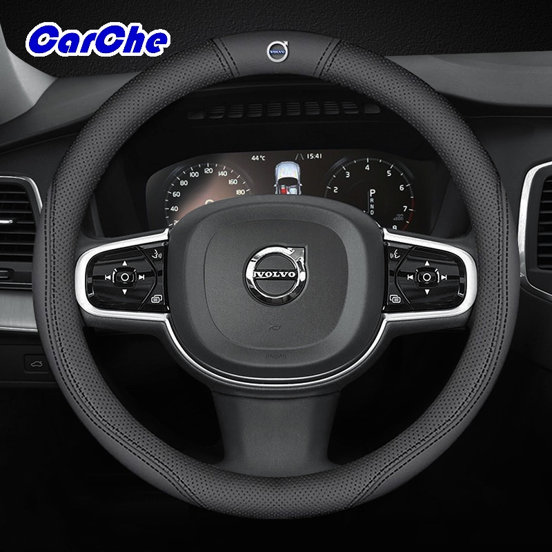 CARCHE 38CM หนัง หุ้มพวงมาลัยรถยนต์ ระบายอากาศได้ กันลื่น Volvo