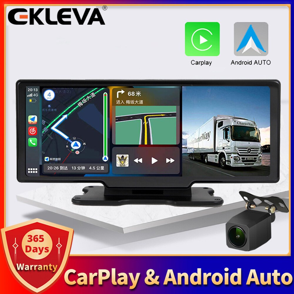 EKLEVA 10.26 นิ้ว 4K กระจกมองหลังรถยนต์สําหรับเครื่องบันทึกการขับขี่อัตโนมัติ 2160P รถ DVR กระจก Das