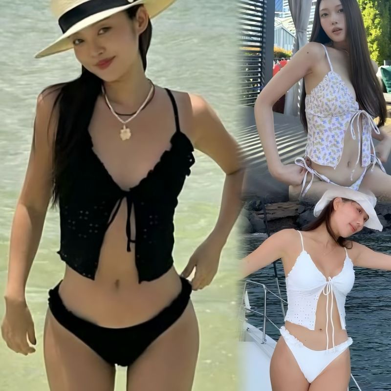 🔥Nico Bra🔥ชุดว่ายน้ำบิกินี่ ชุดว่ายน้ำผู้หญิง ชุด 2 ชิ้น แฟชั่น โปร่ง ผ้าดี