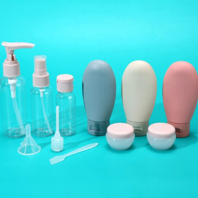 11PCS ขวดสเปรย์พลาสติก สําหรับใส่โลชั่น เครื่องสําอาง แชมพู เหมาะกับการเดินทาง