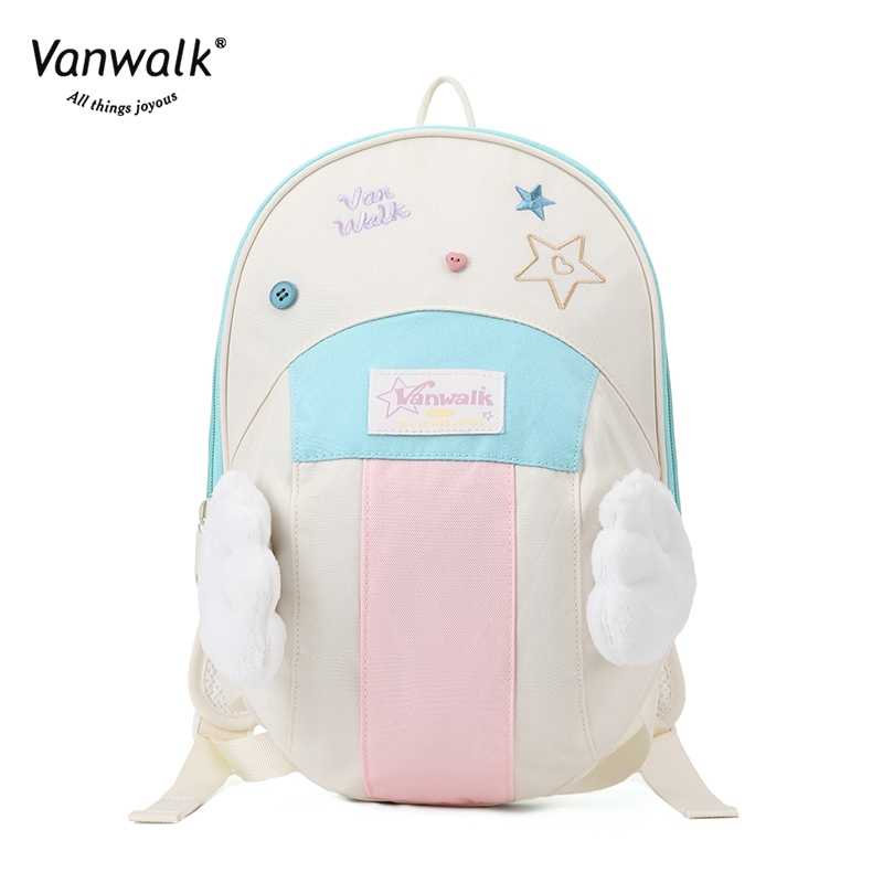 Vanwalk حقيبة ظهر نسائية Lucky Star بقبعة بيسبول V2880 — صورة 6