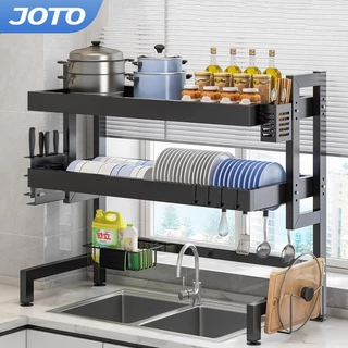 JOTO ชั้นวางจาน ที่วางจาน รุ่นอัพเกรด 2ชั้น 55/65/75/85/95/105/125cm bowl rack ค่รอบอ่างล้างจาน
