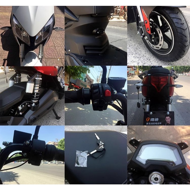 Anchi จักรยานไฟฟ้า รถสี่ล้อไฟฟ้า รถจักรยานยนต์ไฟฟ้า 60V20A 800W สมาร์ทปลดล็อคพลังงาน ไฟสีสันสดใส - รูปที่ 7