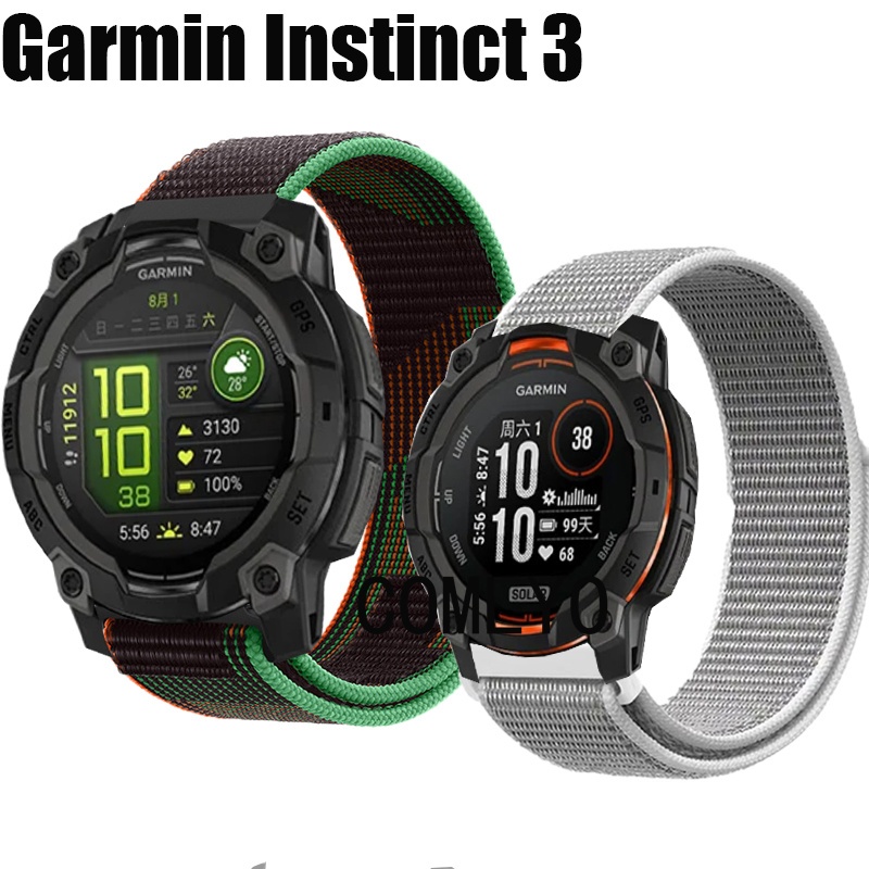 สําหรับ Garmin Instinct 3 50mm 45mm 40mm มิลลิเมตรสายไนล่อนห่วงนาฬิกาสมาร์ทวงเข็มขัดนุ่มสายนาฬิกาข้อมือกีฬาสายรัดข้อมือกลางแจ้
