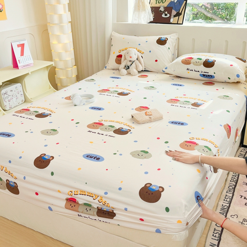 ผ้าปูที่นอน ไมโครไฟเบอร์ นุ่มพิเศษ พร้อมยาง สูง 25 ซม. 3.5 ฟุต / 5 ฟุต / 6 ฟุต ขนาดปลอกหมอน