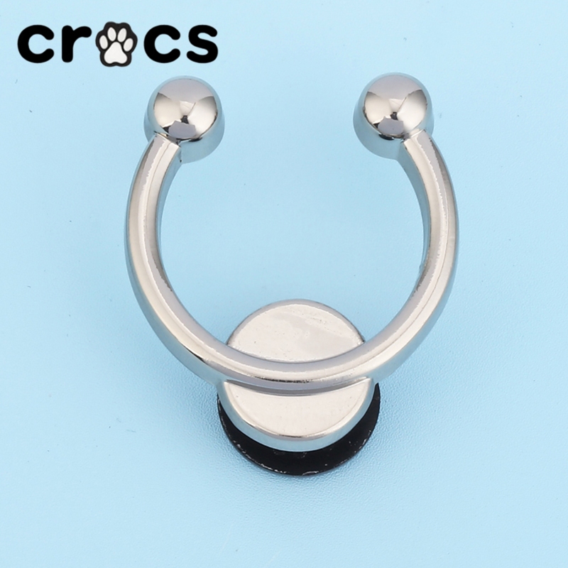 รองเท้าหลุม crocs อุปกรณ์เสริมรองเท้าดอกไม้การ์ด Luo Chi ตกแต่ง DIY อุปกรณ์เสริมโลหะคุณภาพสูง I Love Denim Series หัวเข็มขัดรองเท้า Zhibixing