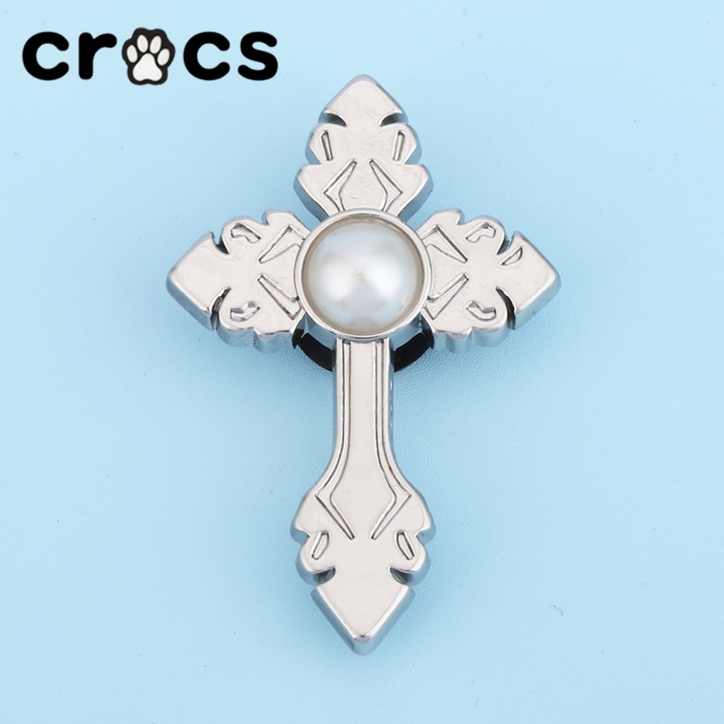 รองเท้าหลุม crocs อุปกรณ์เสริมรองเท้าดอกไม้การ์ด Luo Chi ตกแต่ง DIY อุปกรณ์เสริมโลหะคุณภาพสูง I Love Denim Series หัวเข็มขัดรองเท้า Zhibixing