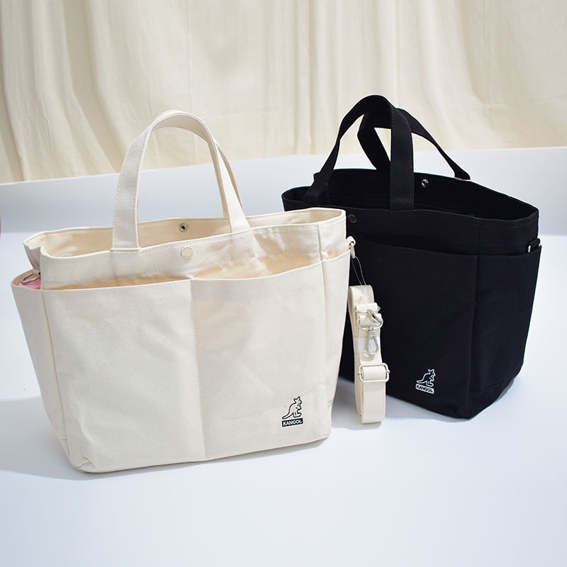 Marc Tumbber Canvas Bag Tote Bag KANGOL3814 Canvas Kangaroo ความจุขนาดใหญ่ Multi-pocket Tooling Canv