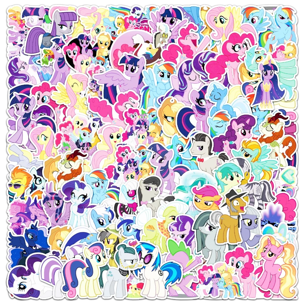103 ชิ้นน่ารัก My Little Pony สติกเกอร์สําหรับโทรศัพท์แล็ปท็อปหมวกกันน็อคสติกเกอร์ Graffiti กันน้ํา Creative DIY