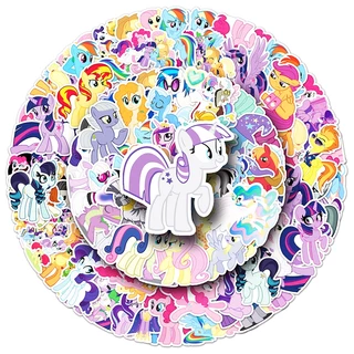 103 ชิ้นน่ารัก My Little Pony สติกเกอร์สําหรับโทรศัพท์แล็ปท็อปหมวกกันน็อคสติกเกอร์ Graffiti กันน้ํา Creative DIY