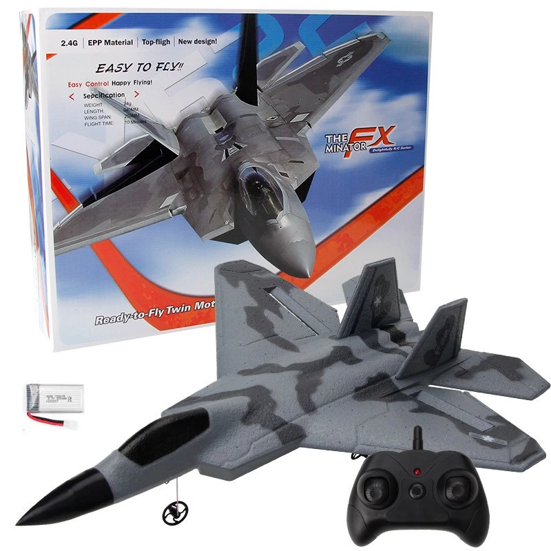 Fx622 2.4ghz รีโมทคอนโทรลเครื่องบินปีกคงที่ขนาดเล็ก Rc เครื่องบิน F22 Fighter เครื่องบินรุ่นของเล่น Rc ร่อนสําหรับของขวัญเด็ก