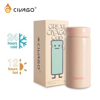 CIVAGO（7oz）Mini Vacuum Flask 316 Stainless Steel Cute Portable Pocket Water Bottle for Women Stylish & Compact Design