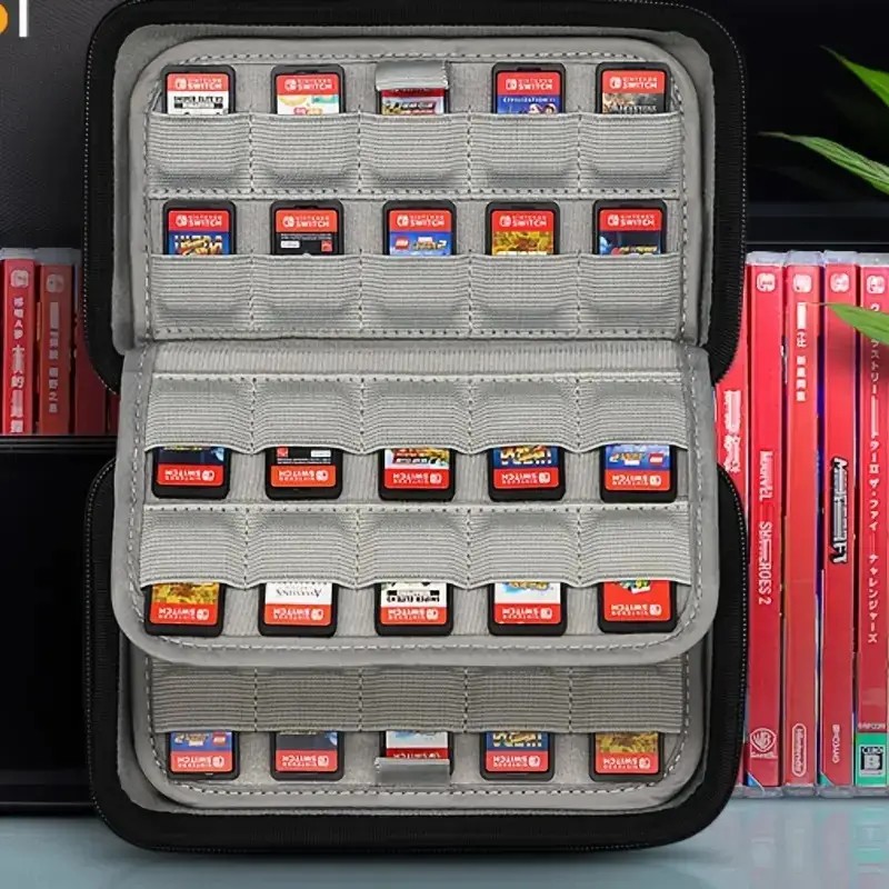 80 ที่ใส่การ์ดเกมและกล่องเก็บของเหมาะสําหรับเกม Nintendo Switch เกม PS Vita หรือการ์ด SD