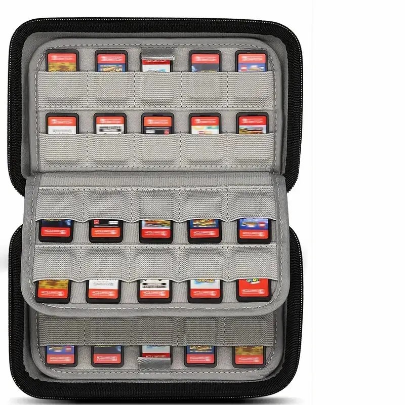 80 ที่ใส่การ์ดเกมและกล่องเก็บของเหมาะสําหรับเกม Nintendo Switch เกม PS Vita หรือการ์ด SD