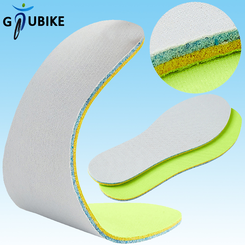 Gtubike กีฬาระบายอากาศดูดซับเหงื่อแผ่นรองเท้าป้องกันกลิ่นลื่นกันกระแทกพื้นรองเท้า Unisex