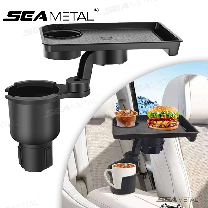 SEAMETAL ที่วางแก้วน้ำในรถ  ถาดฐานปรับได้ 360 องศา ีวางแก้วในรถแบบปรับได้ฐานเครื่องดื่มขาตั้งขวดน้ำ