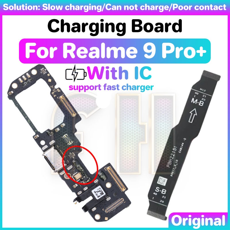 Usb ชาร์จพอร์ตสําหรับ realme 9 pro plus เมนบอร์ด flex พอร์ต USB ริบบิ้น flex สายโทรศัพท์ปลั๊กหางข้อมูลสายสัญญาณอินเทอร์เฟซการสื่อสาร