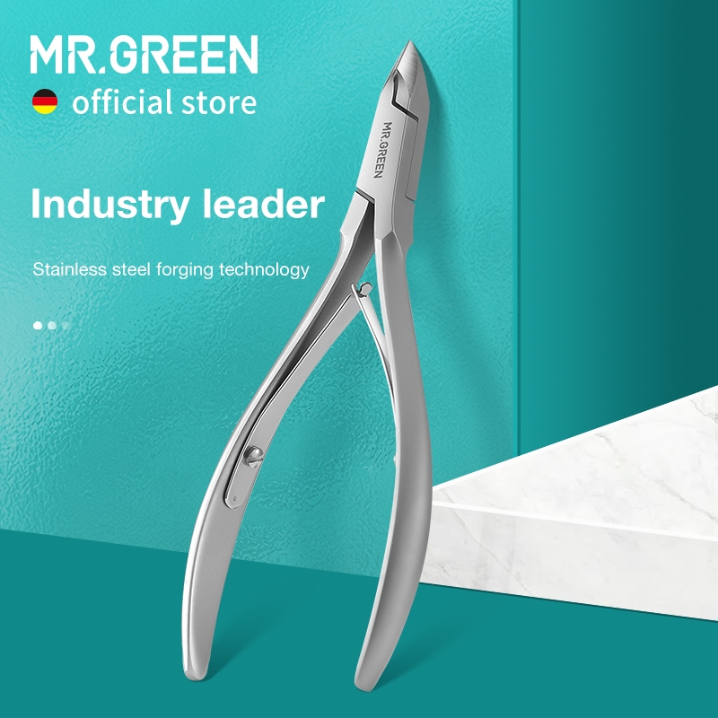 Mr.green กรรไกรตัดหนัง Dead Skin Nipper กรรไกรตัดเล็บมืออาชีพ Cuticle Remover เครื่องตัดสแตนเลส Beau