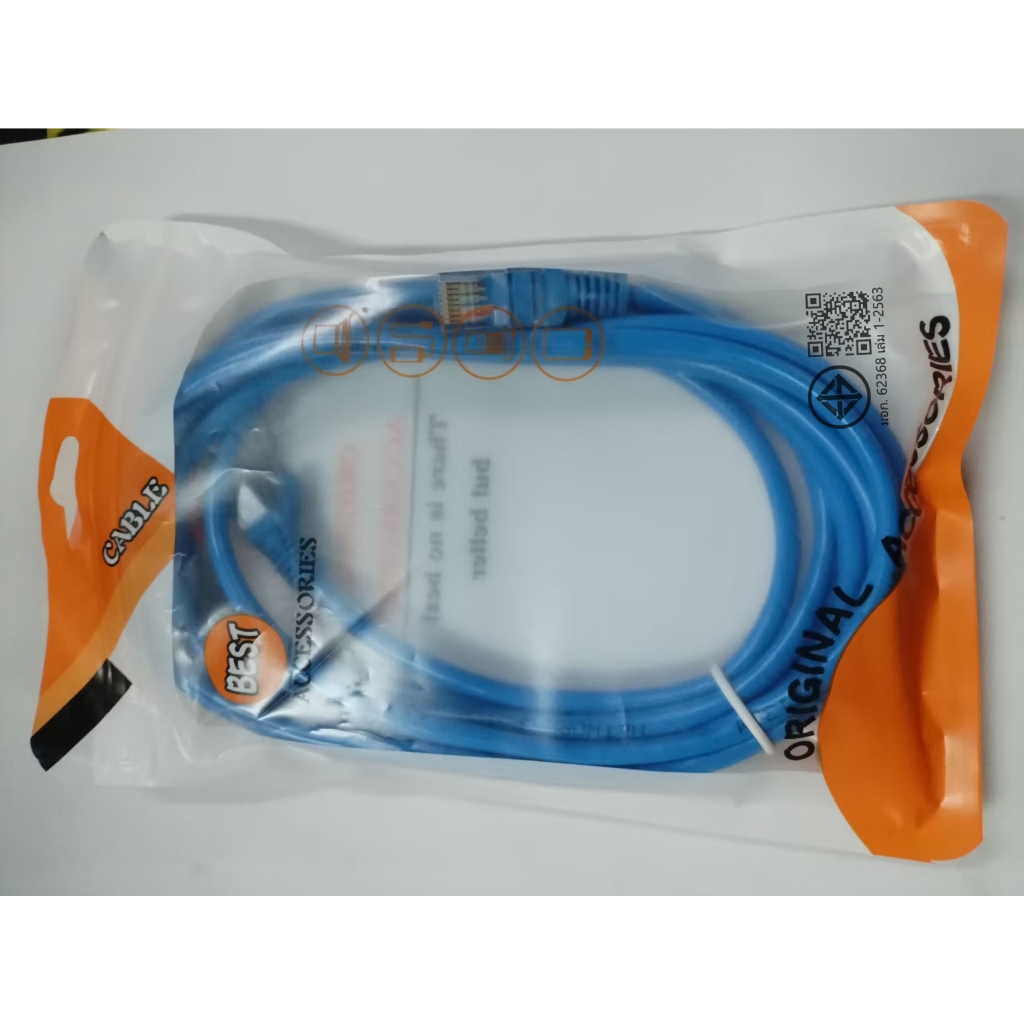 [รับประกันหนึ่งปี]🔥🔥พร้อมส่ง LAN สายแลน CAT6 สายเคเบิลเครือข่ายเนทเวิร์ค Router/network1m/2m/3m/5m/10m/20m/30m CAT6 หัว RJ45 Gigabit Ethernet