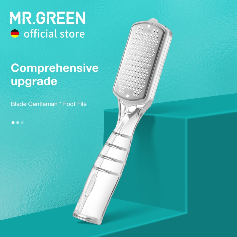 Mr.green Pedicure เครื่องมือเท้าแฟ้มส้นเท้า Raps แคลลัส remover สําหรับเท้า Scraper พร้อมกล่องเก็บแฟ้มสแตนเลส