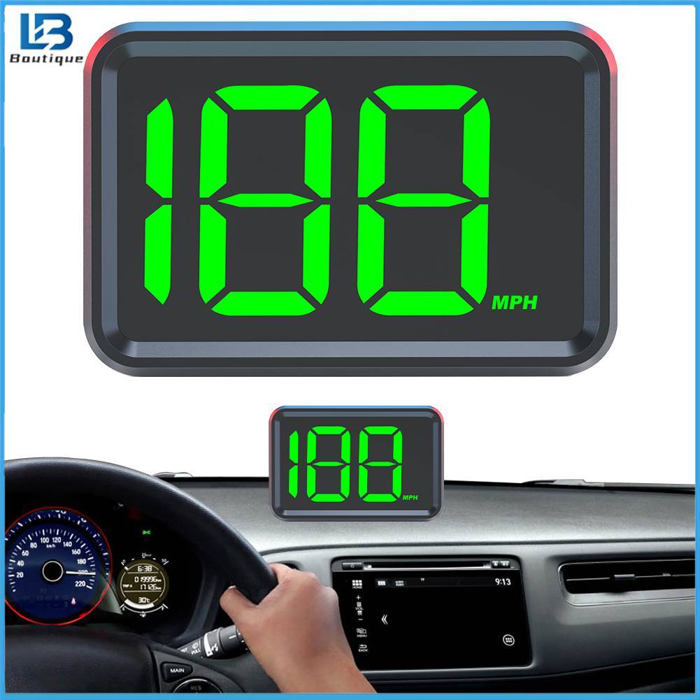 GPS KMH MPH HUD เครื่องวัดความเร็วดิจิตอล Head Up Display ความเร็วแบบอักษรขนาดใหญ่สำหรับรถยนต์